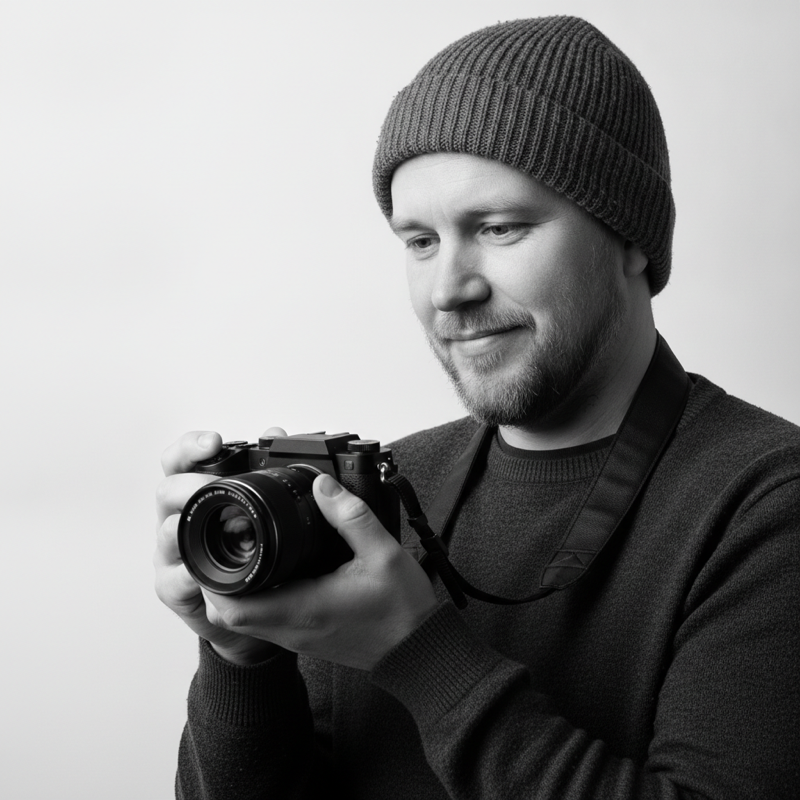 Portrait of Eero Lumeberg, Photographer in Tampere
